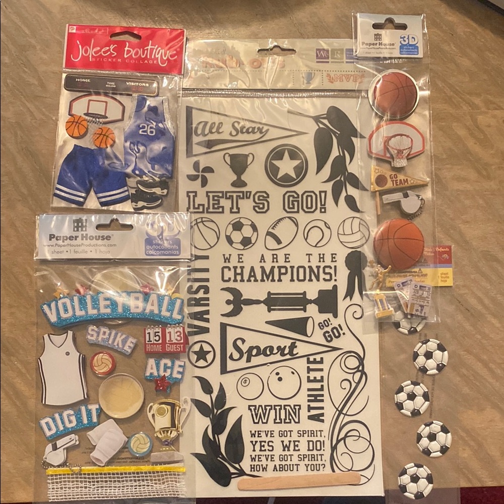 NEW, Sports Themed Sticker Set